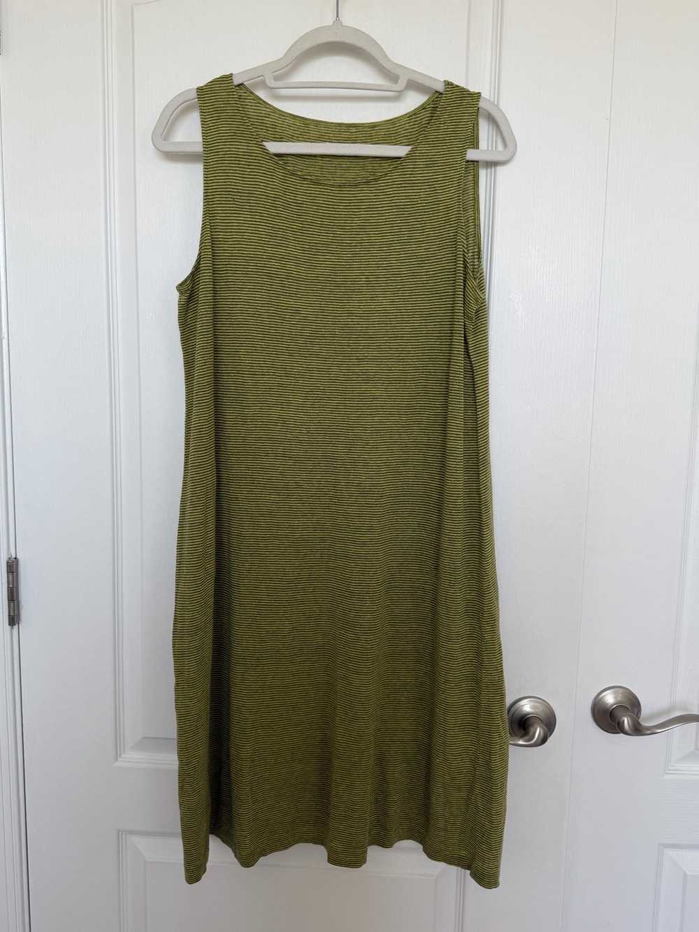 EUC Eileen Fisher Linen Mini to Midi Dress in Dragonfly size Medium